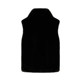 Gilet donna effetto pelliccia con zip