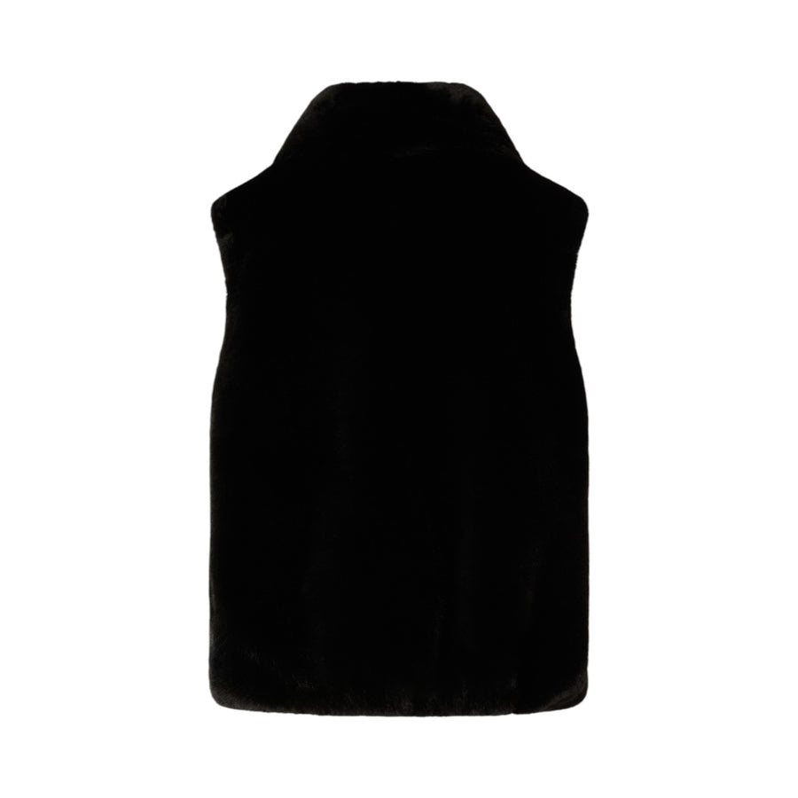 Gilet donna effetto pelliccia con zip