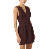 Mini donna abito in gabardina con dettaglio gioiello