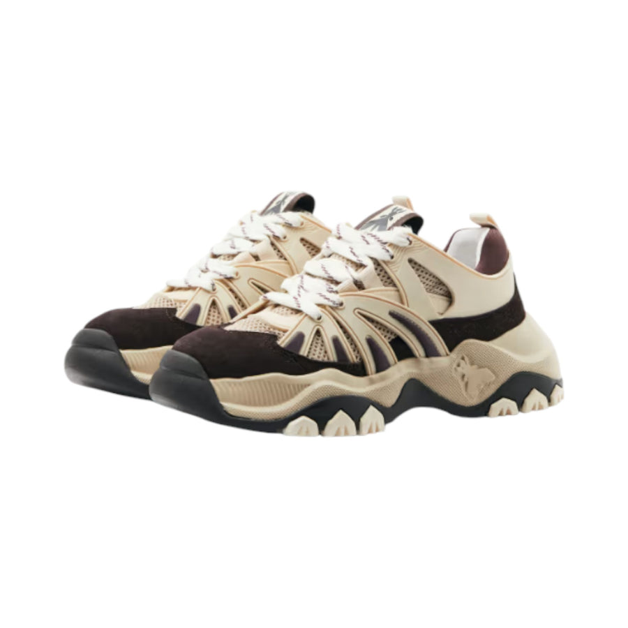 Sneaker donna running in pelle