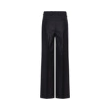 Pantalone donna regular fit in flanella stretch