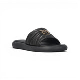 Ciabatte donna in nappa trapuntata con logo Love Birds