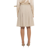 Gonna donna a pieghe in lana