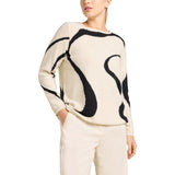 Maglia donna con intarsio ad onde