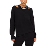 Maglione donna con ricami gioiello