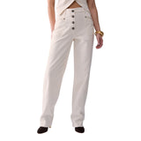 Pantaloni donna baggy a vita bassa