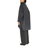 Cappotto donna chemisier in doppio tessuto di lana