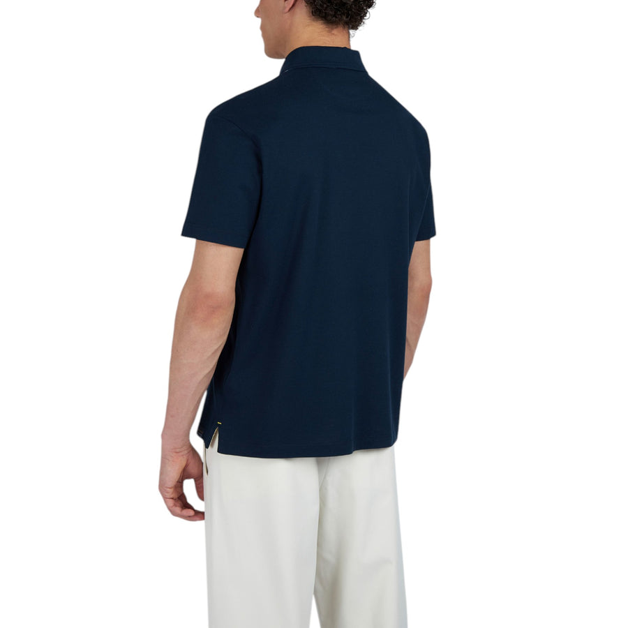 Polo uomo X-Soft piqué con dettagli a motivo floreale