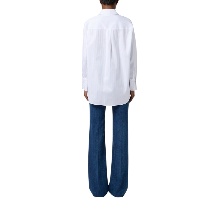 Camicia donna in popeline di cotone a righe