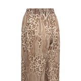 Pantaloni donna in chiffon animalier