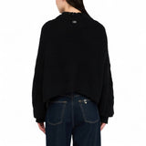 Maglia donna in lana con traforature