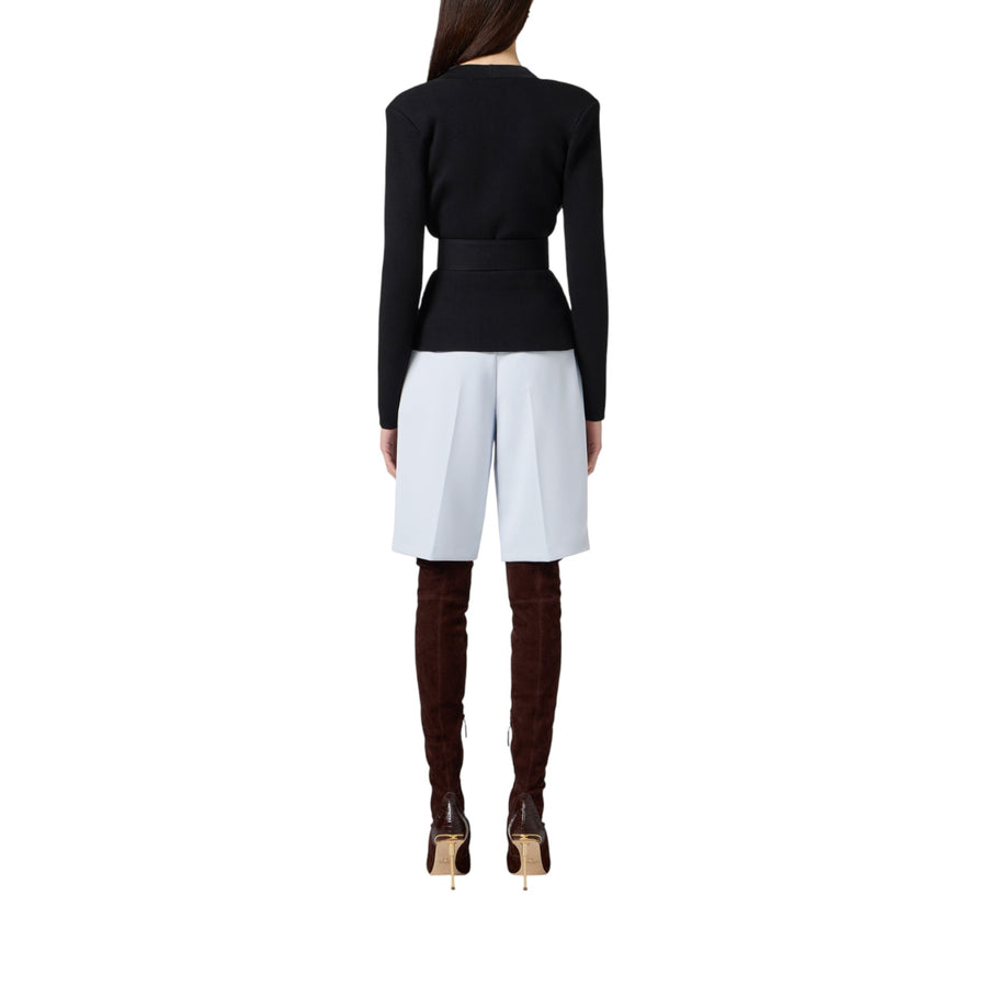 Giacca donna in maglia con cintura