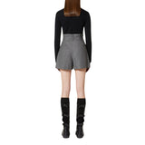 Maglione donna in misto lana con fiocchi in velluto