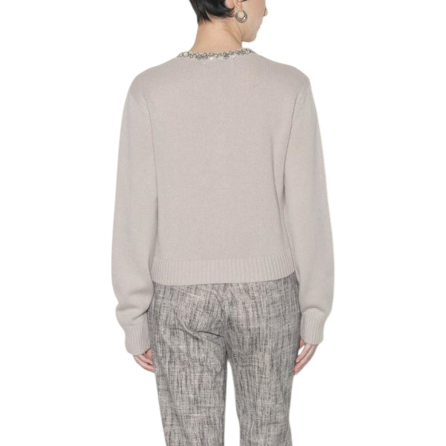 Cardigan donna di lana ricamato