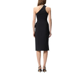 Canotta a costine con scollo a V e logo PINKO