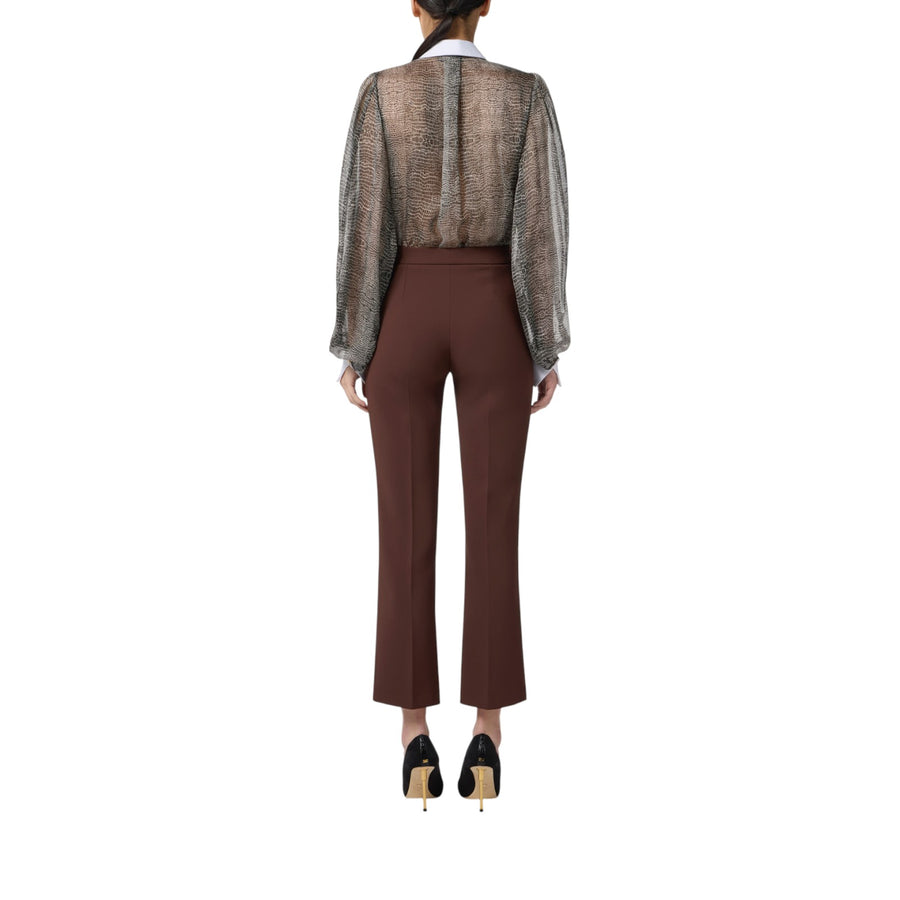 Body donna con stampa pitone e colletto