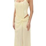 Abito donna lungo bustier con paillettes