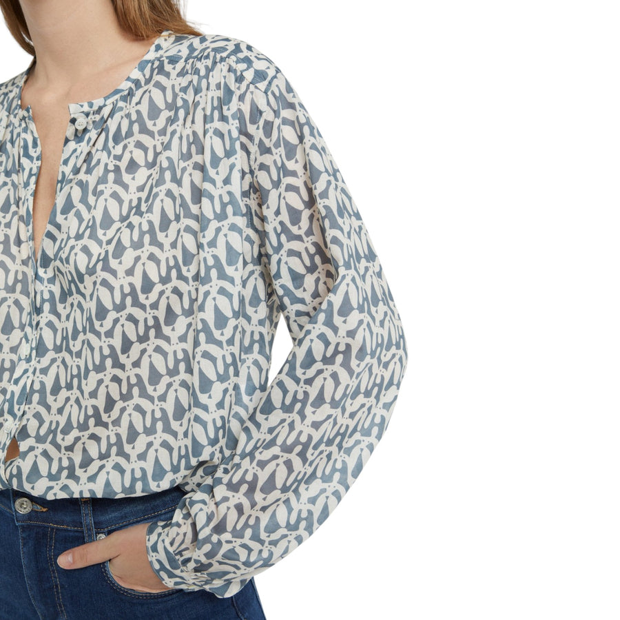Camicia donna in cotone stampato