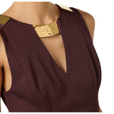 Mini donna abito in gabardina con dettaglio gioiello