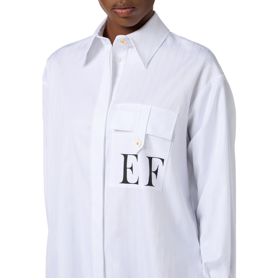 Camicia donna in popeline di cotone a righe