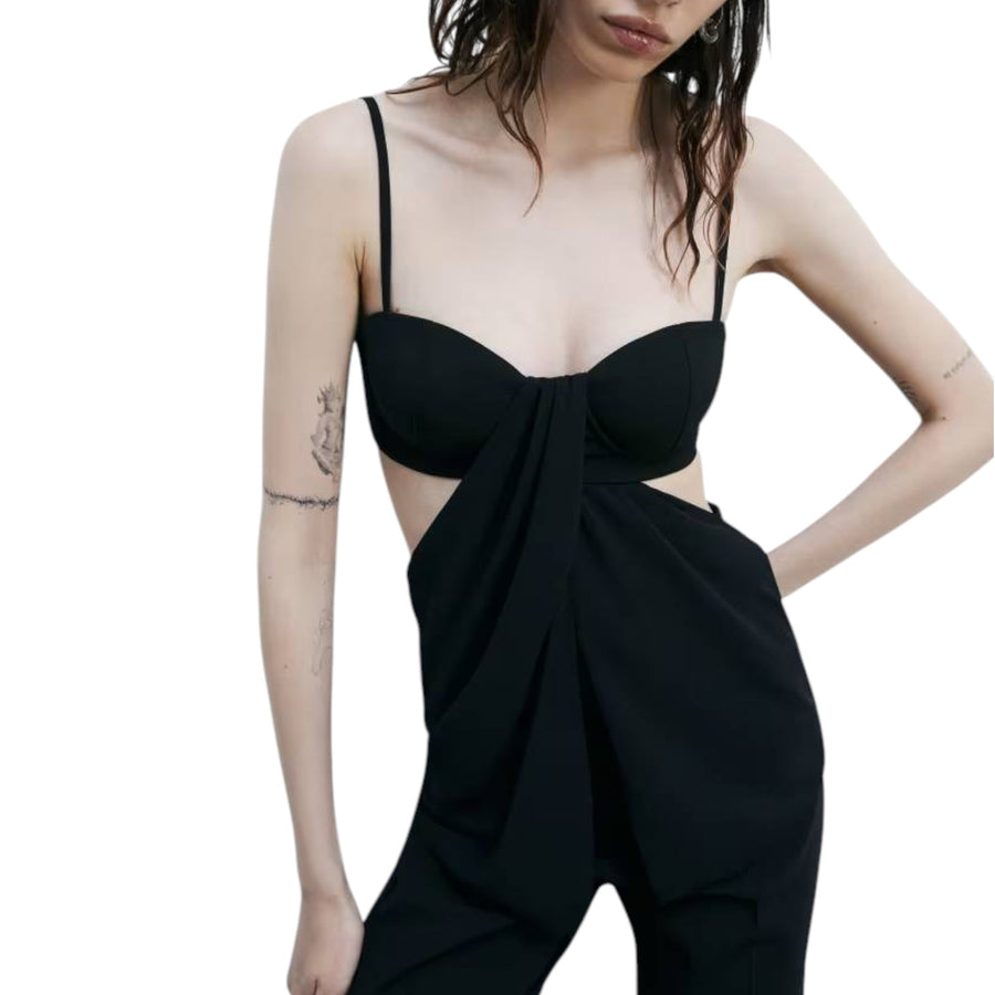 Top donna con bustier e drappeggio