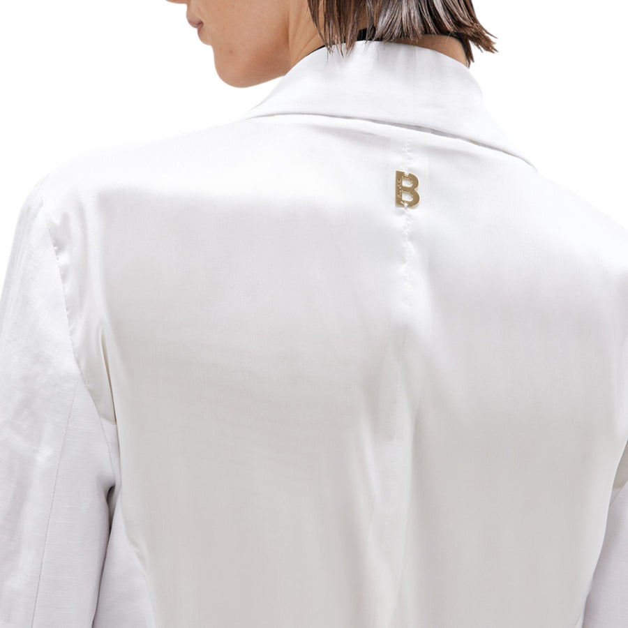 Giacca donna blazer slim in misto lino
