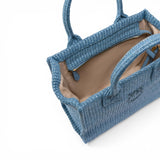Borsa shopper piccola Beach in rafia con logo Love Birds