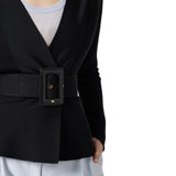 Giacca donna in maglia con cintura