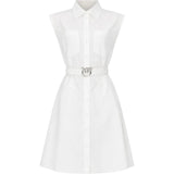 Abito donna  chemisier bianco da donna con cintura