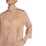 Camicia donna lunga in organza stampata