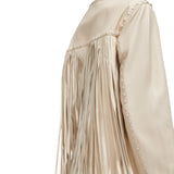 Giacca donna in pelle con frange