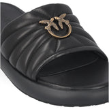 Ciabatte donna in nappa trapuntata con logo Love Birds