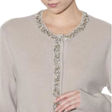 Cardigan donna di lana ricamato