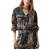 Blusa donna con stampa all-over