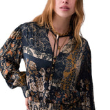 Blusa donna con stampa all-over