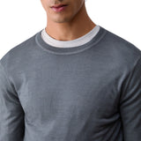 Maglia uomo stonewash in lana merino