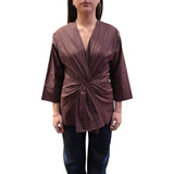 Camicia donna con arricciatura davanti