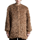Cappotto corto di ecopelliccia