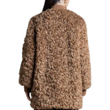 Cappotto corto di ecopelliccia