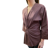 Camicia donna con arricciatura davanti