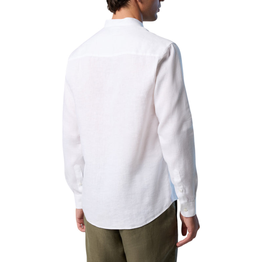Camicia uomo alla coreana con logo