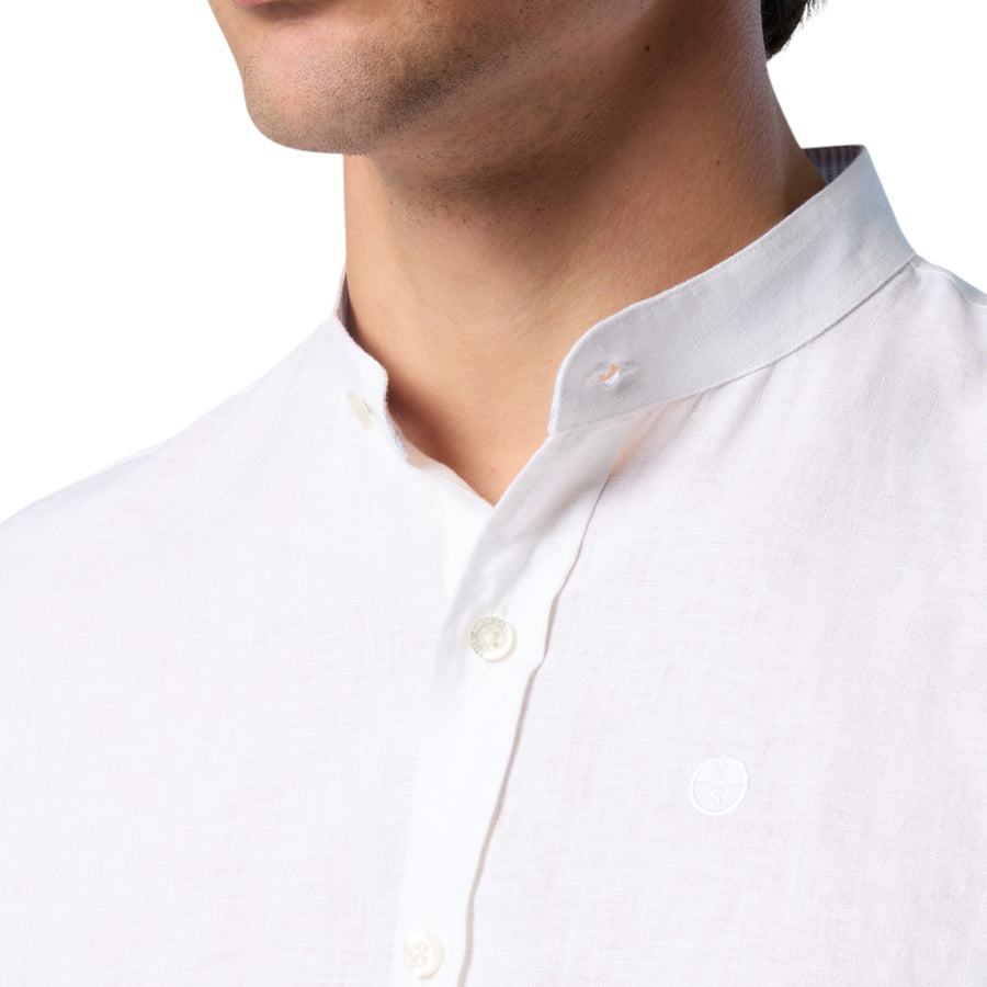 Camicia uomo alla coreana con logo