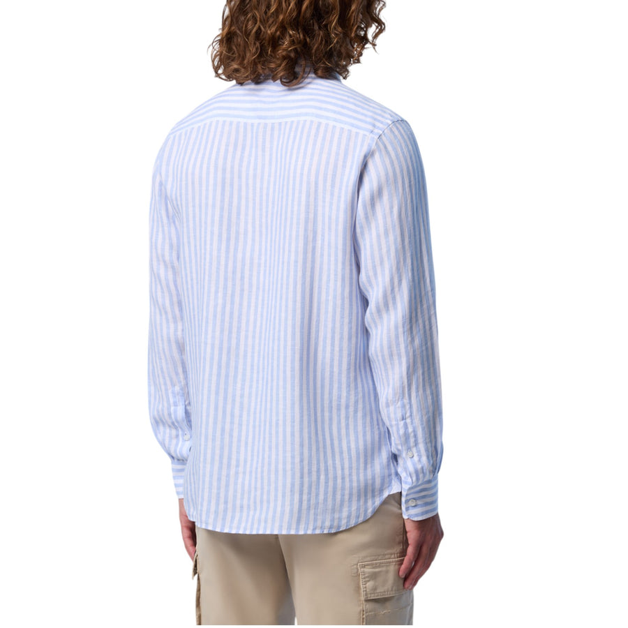 Camicia uomo di lino a maxi righe