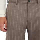 Pantaloni uomo in lana e cotone a righe