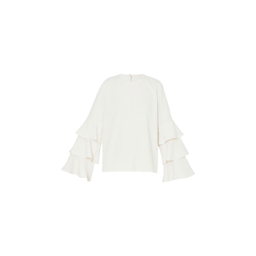 Blusa donna in crêpe stretch