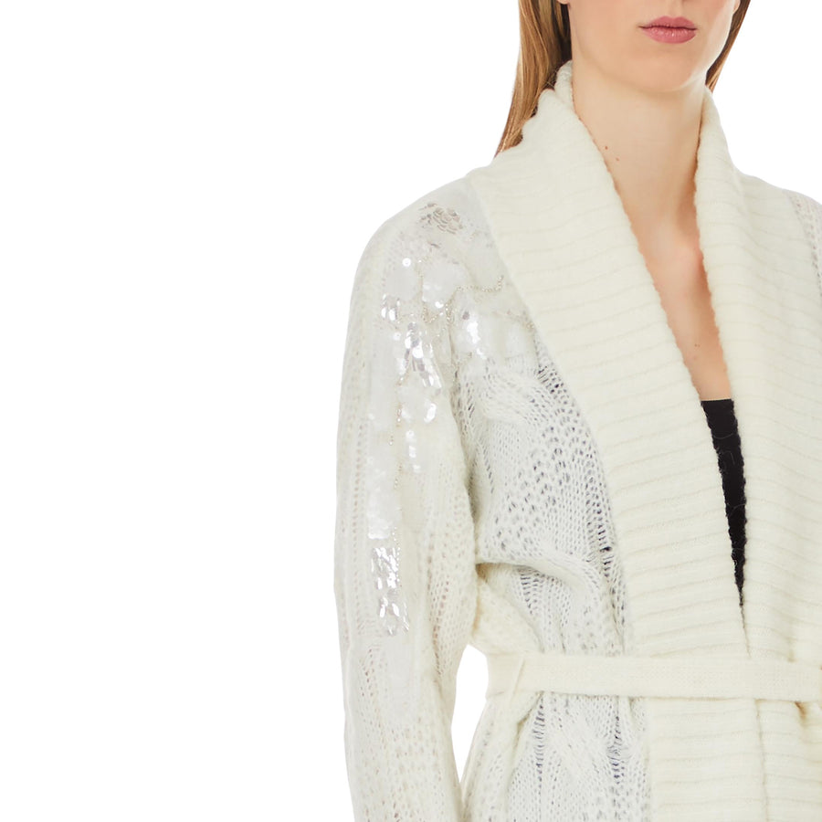 Cardigan donna con paillettes