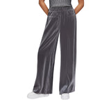 Pantaloni flare laminati