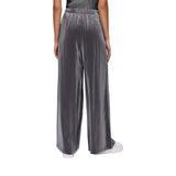 Pantaloni flare laminati