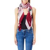 Foulard donna animalier floreale