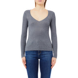 Maglia donna con scollo a V